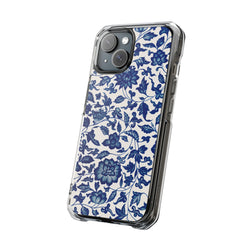 Image of Blue Flower - Magnetic Clear Impact Case