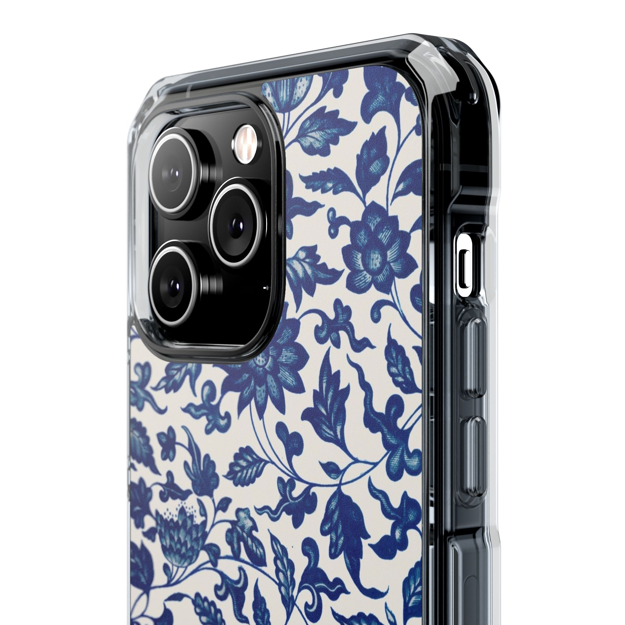 Blue Flower - Magnetic Clear Impact Case