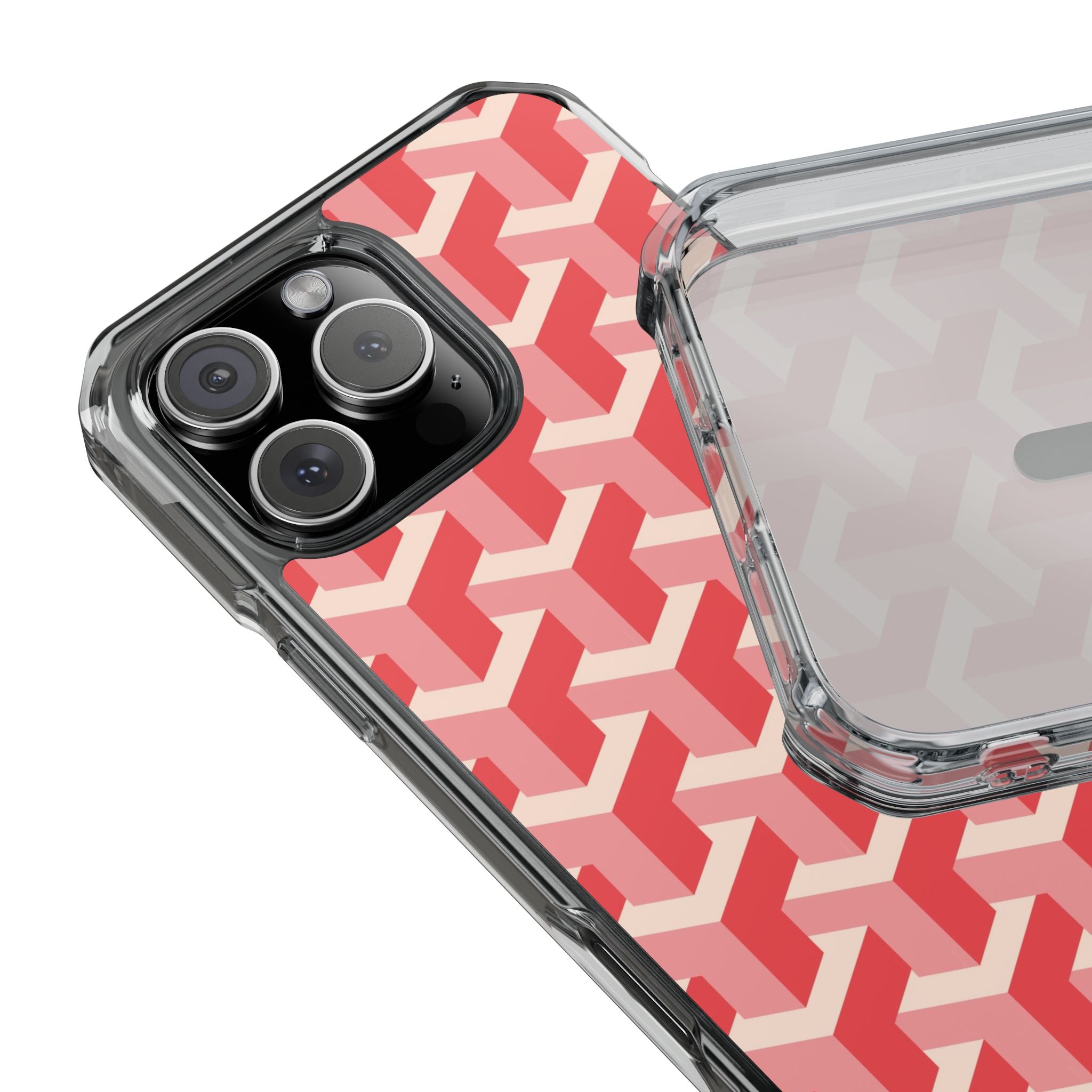 Pink Geo - Magnetic Clear Impact Case