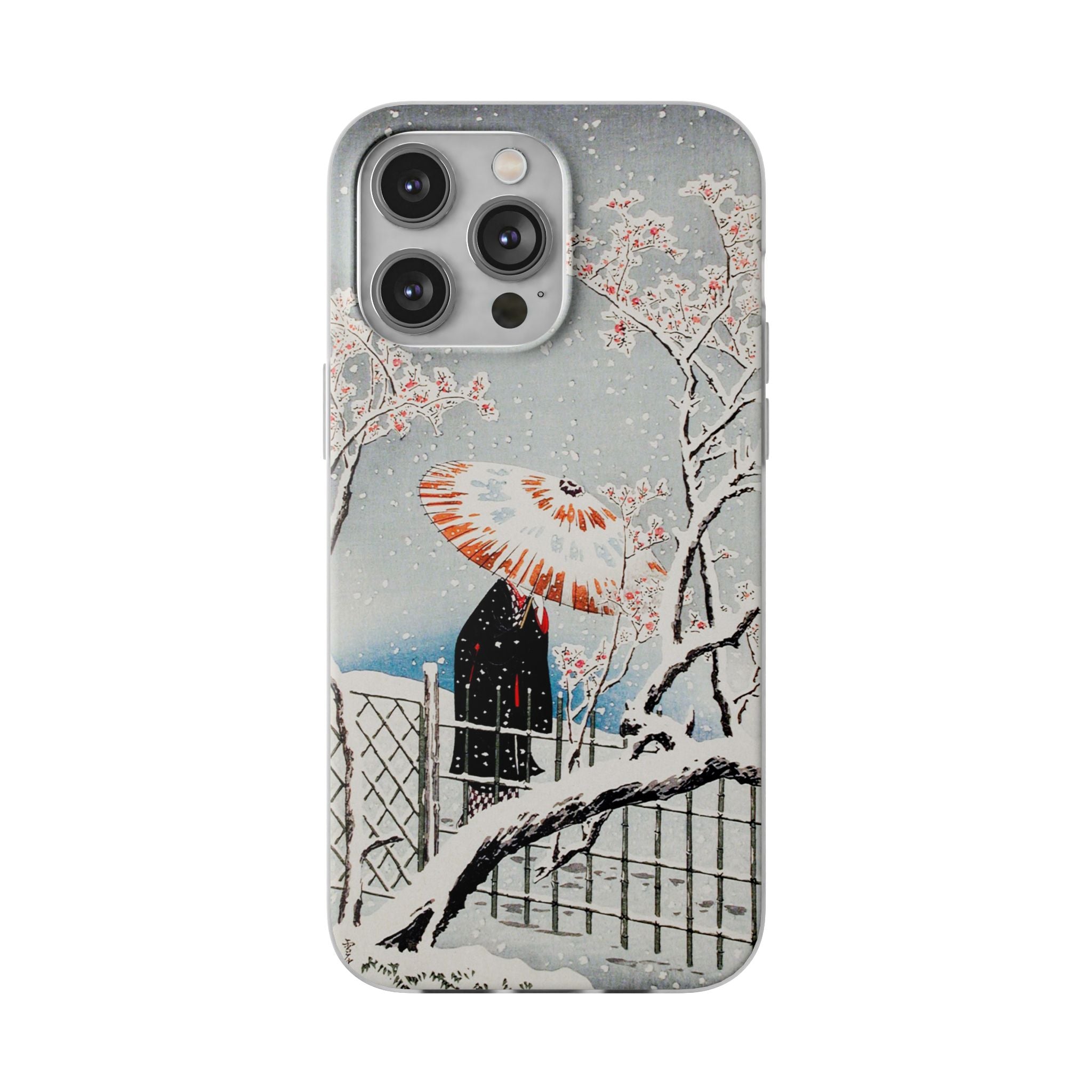 Plum Tree in Snow by Hiroaki Takahashi - Flexi Case