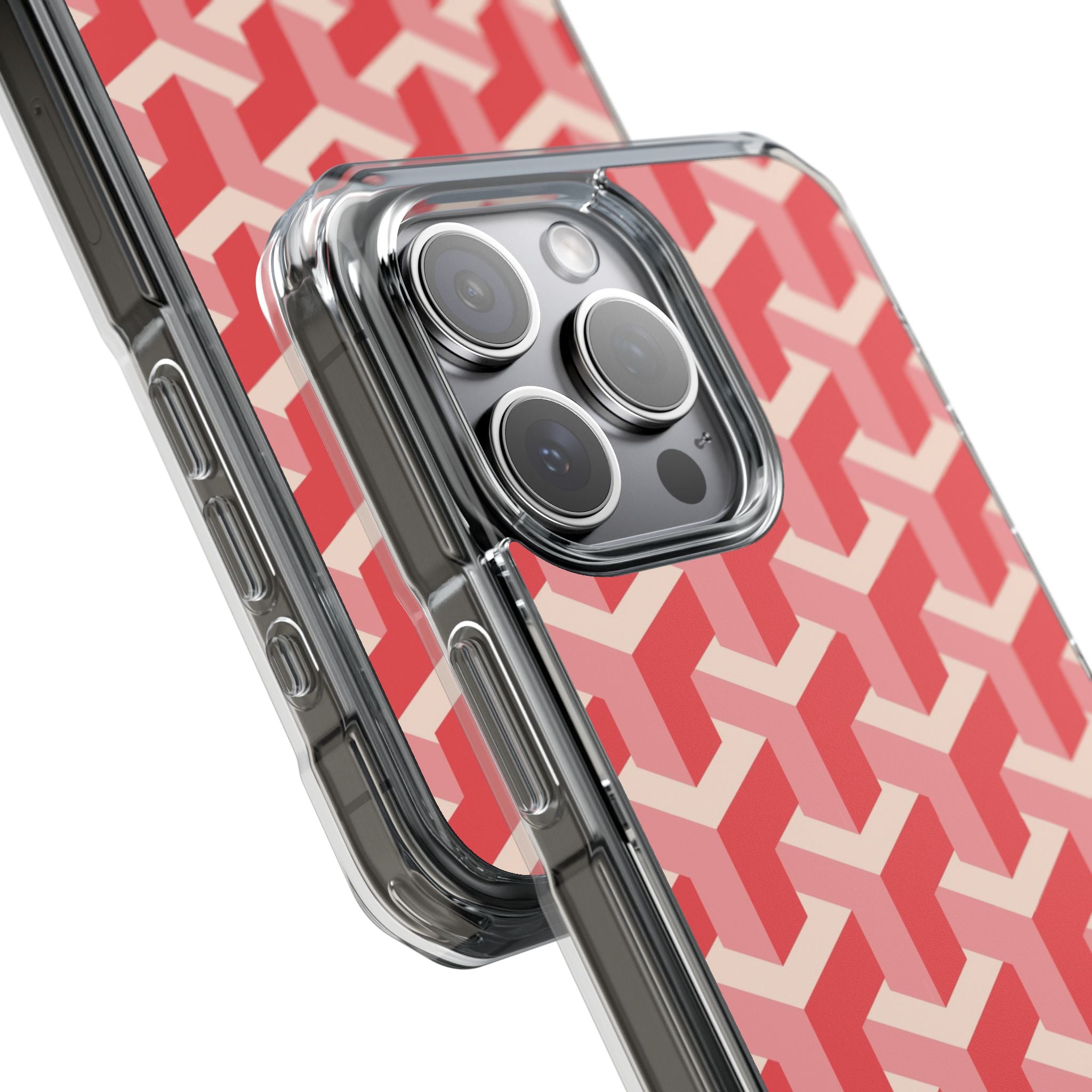 Pink Geo - Magnetic Clear Impact Case