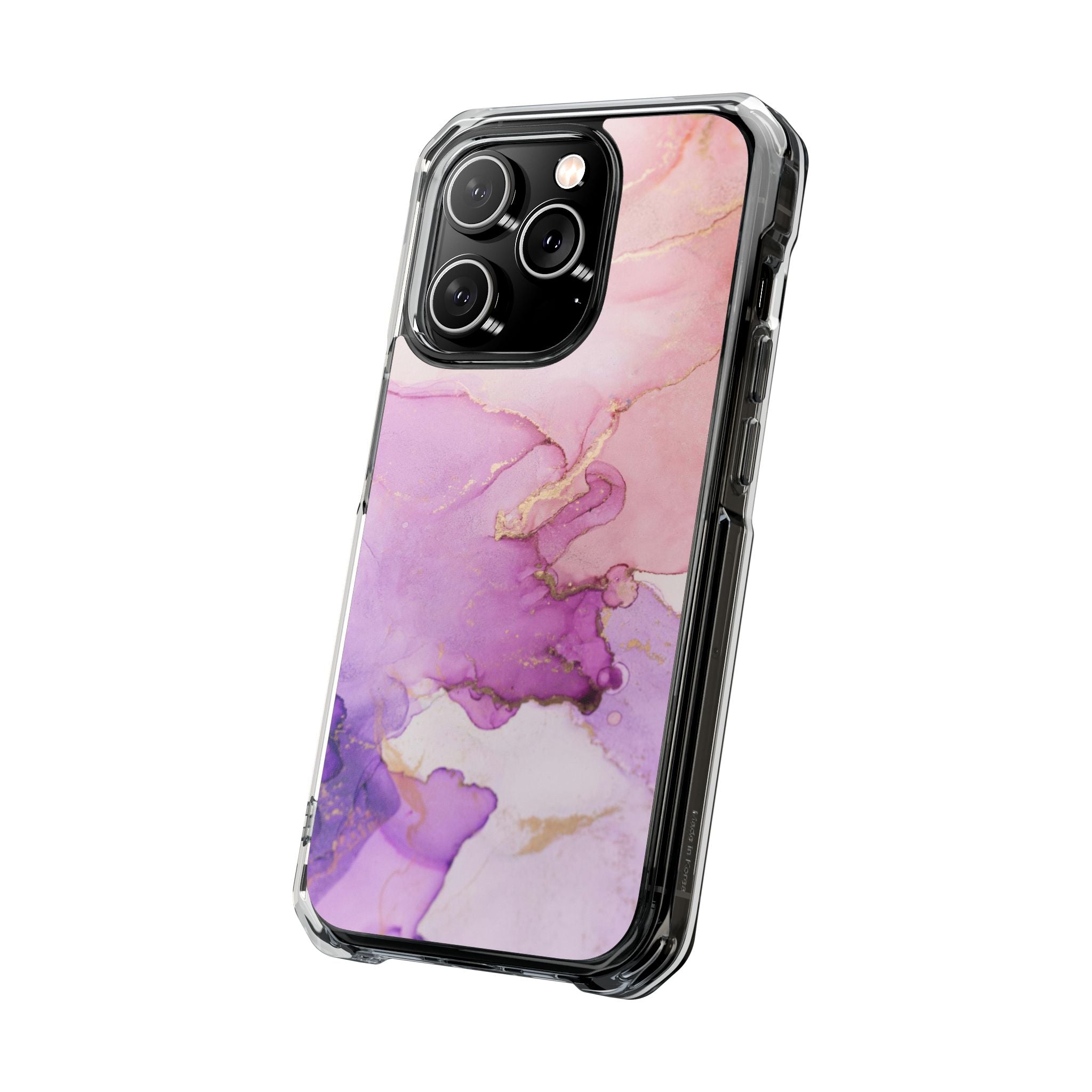 Pink Marble - Magnetic Clear Impact Case