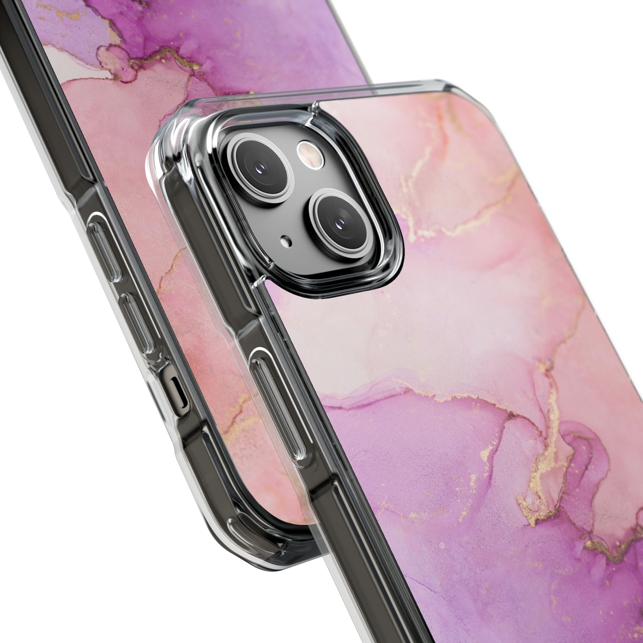 Pink Marble - Magnetic Clear Impact Case