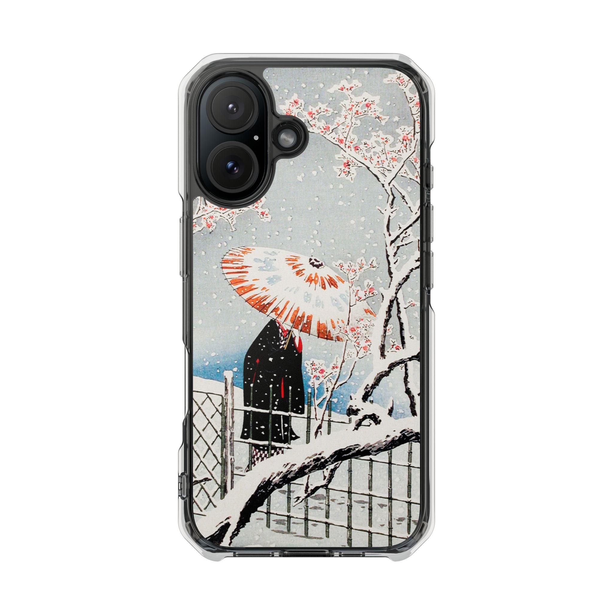 Plum Tree in Snow by Hiroaki Takahashi - Magnetic Clear Impact Case