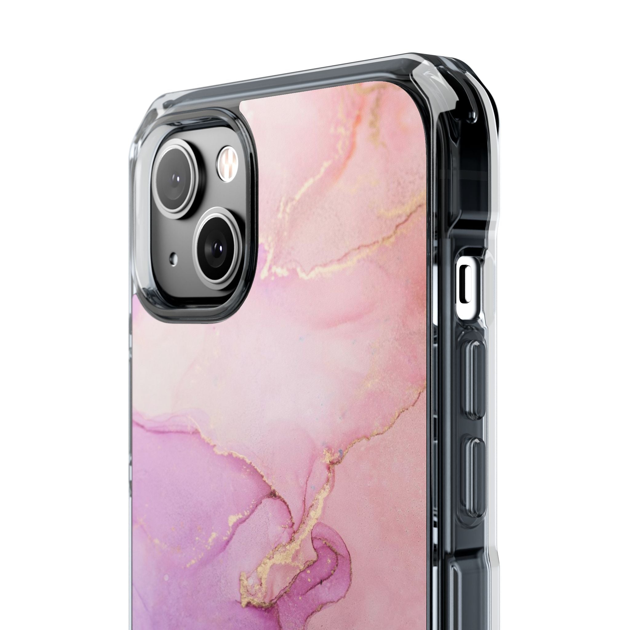 Pink Marble - Magnetic Clear Impact Case