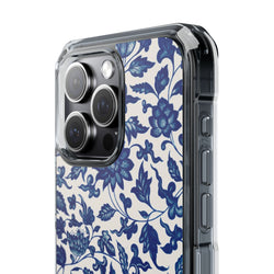 Image of Blue Flower - Magnetic Clear Impact Case