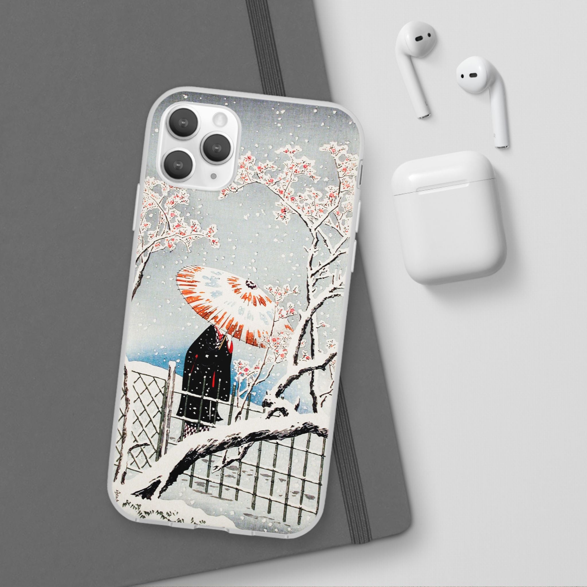 Plum Tree in Snow by Hiroaki Takahashi - Flexi Case