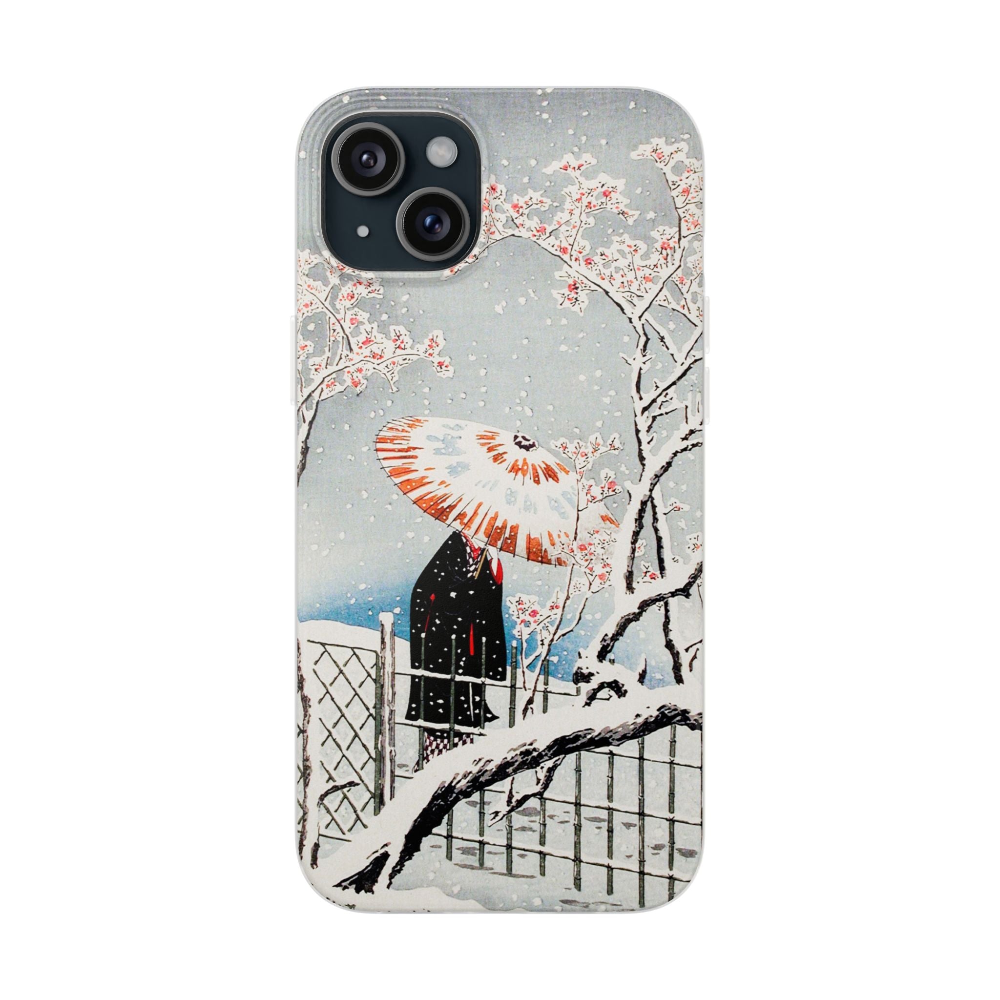 Plum Tree in Snow by Hiroaki Takahashi - Flexi Case