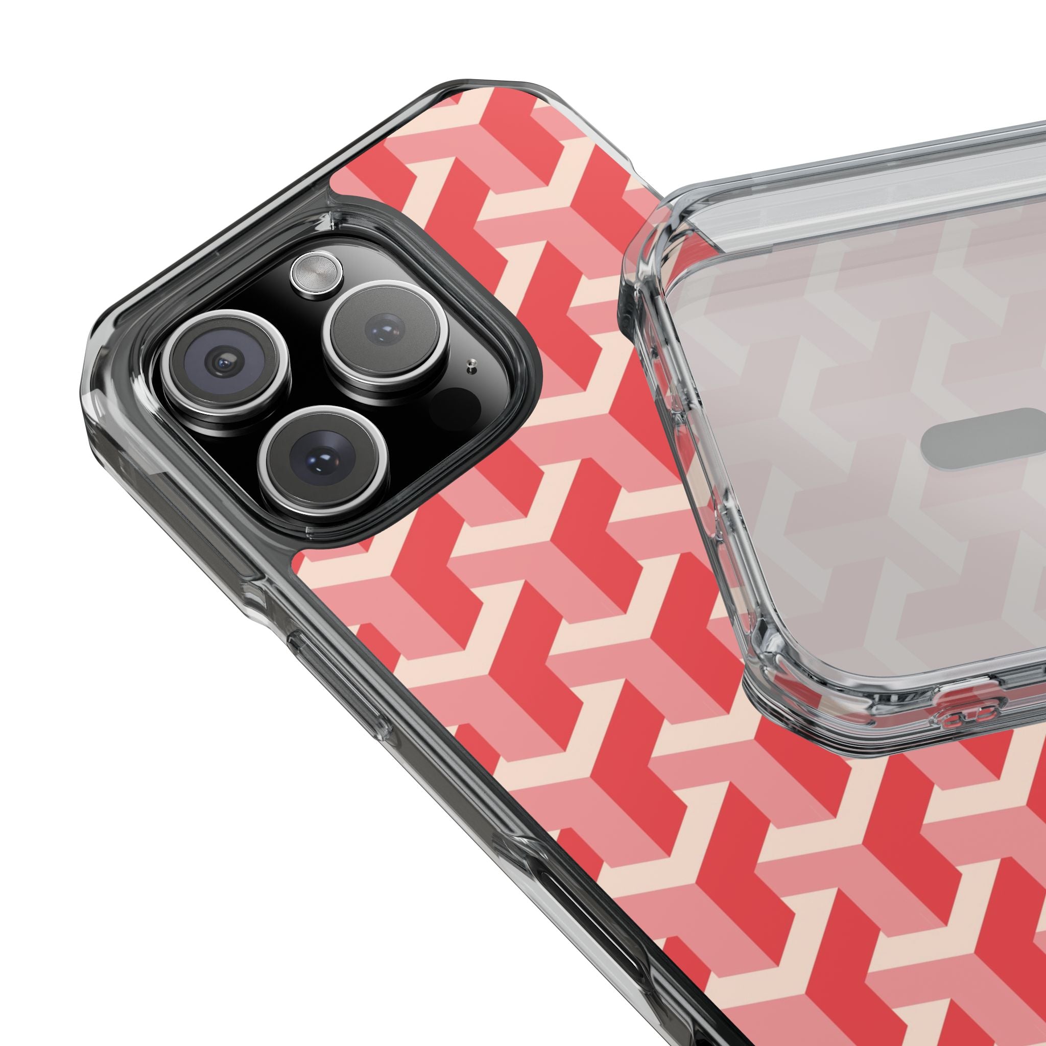 Pink Geo - Magnetic Clear Impact Case