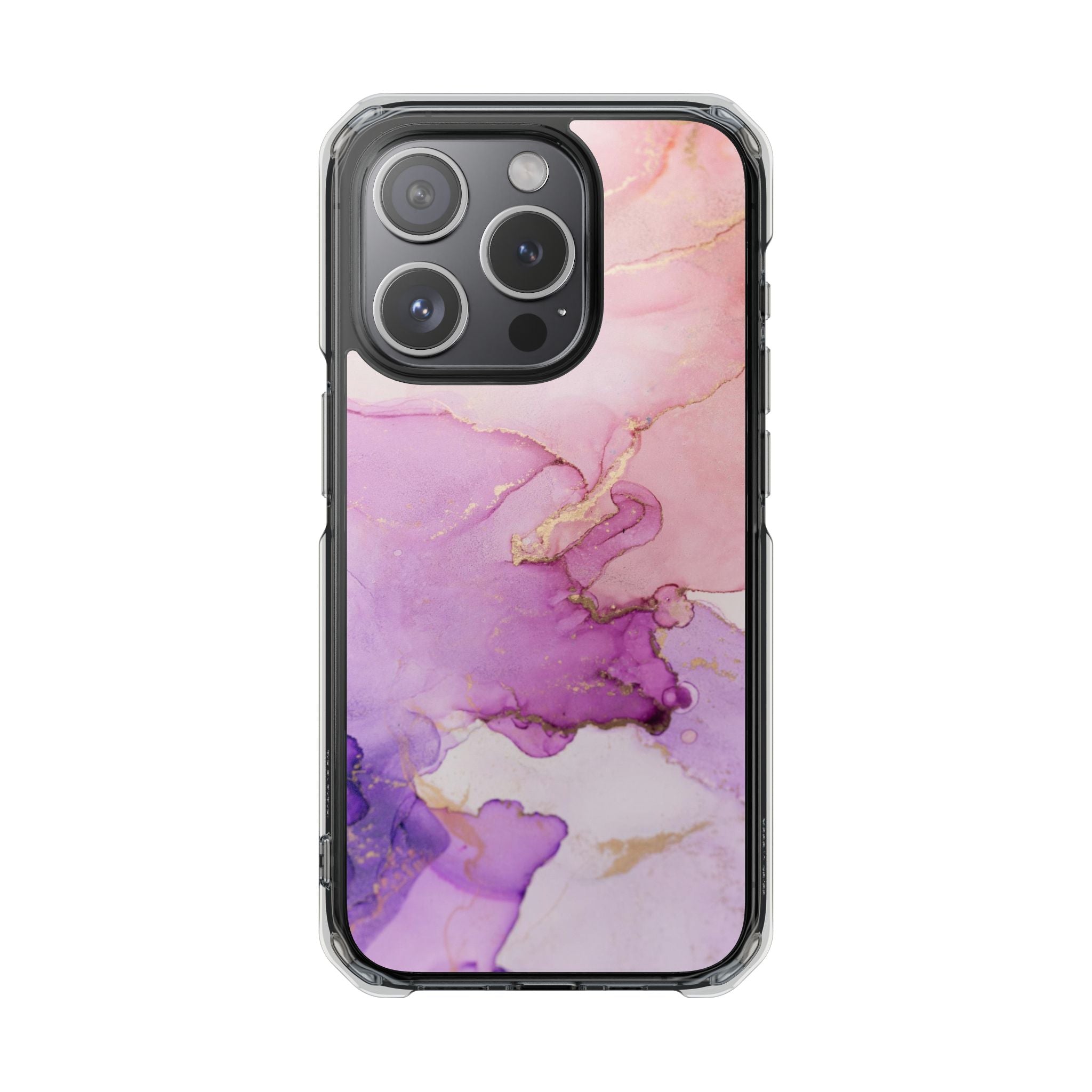 Pink Marble - Magnetic Clear Impact Case