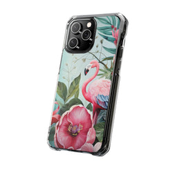 Image of Flamingo - Magnetic Clear Impact Case