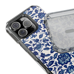 Image of Blue Flower - Magnetic Clear Impact Case