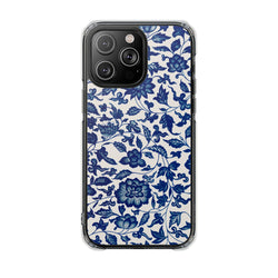 Image of Blue Flower - Magnetic Clear Impact Case