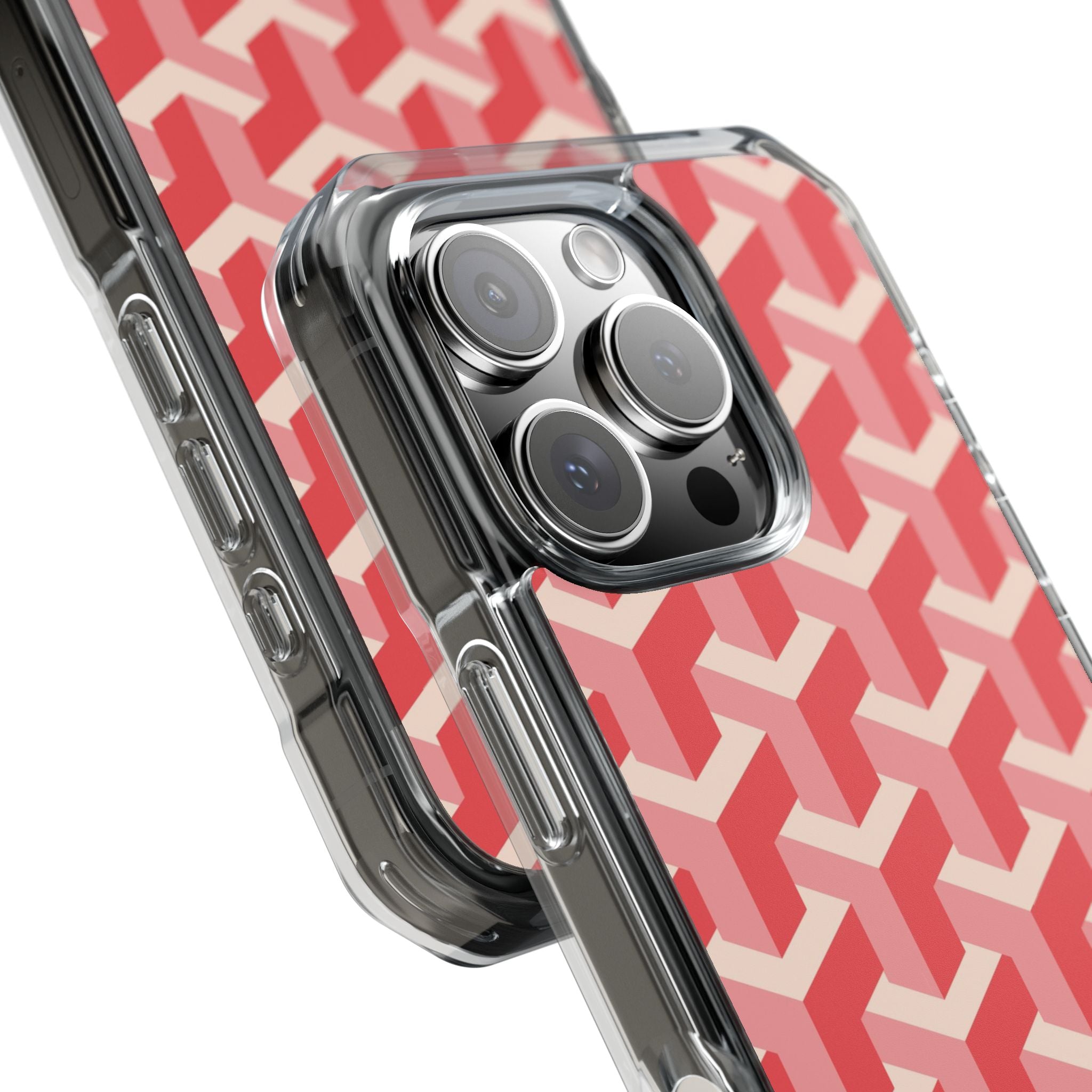 Pink Geo - Magnetic Clear Impact Case