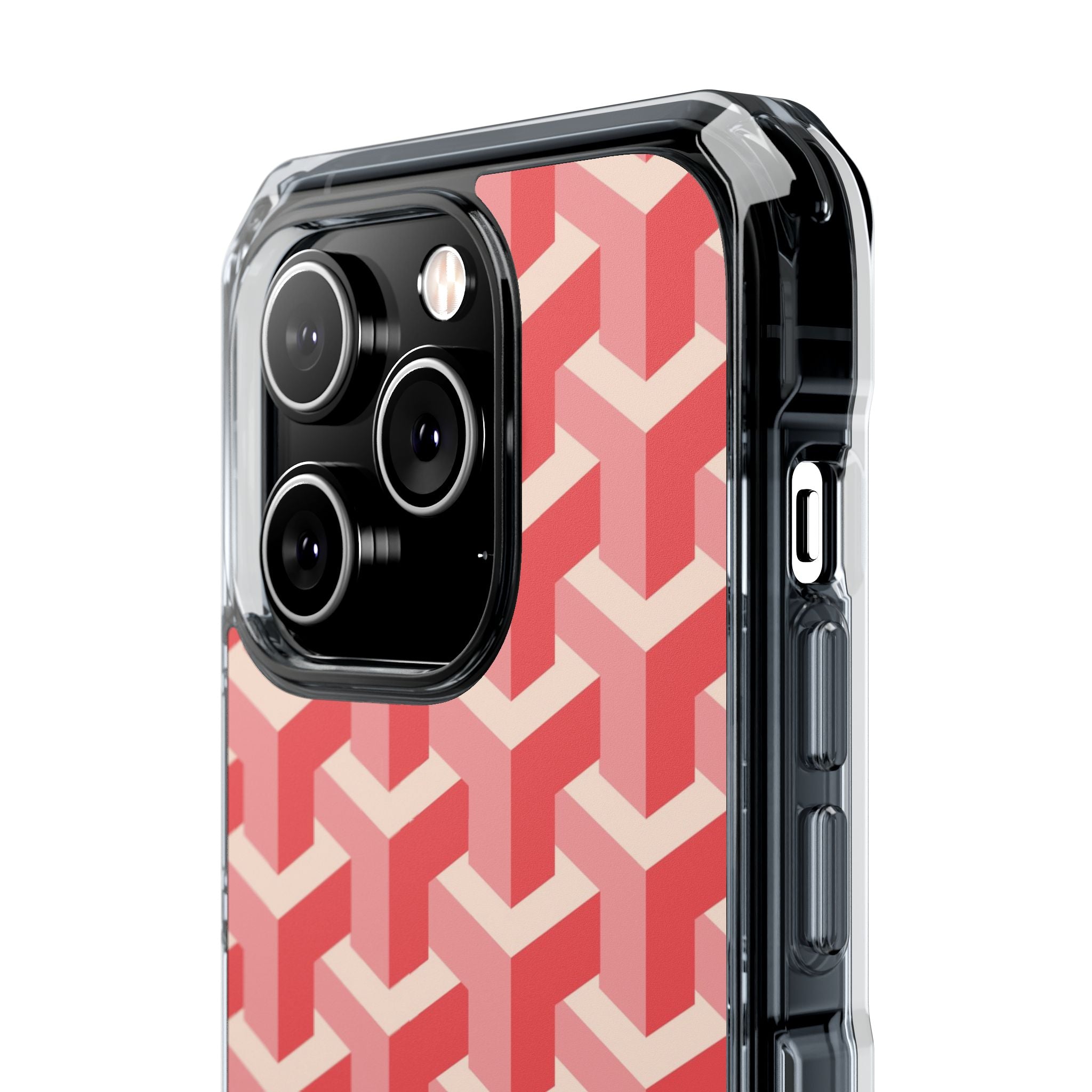 Pink Geo - Magnetic Clear Impact Case