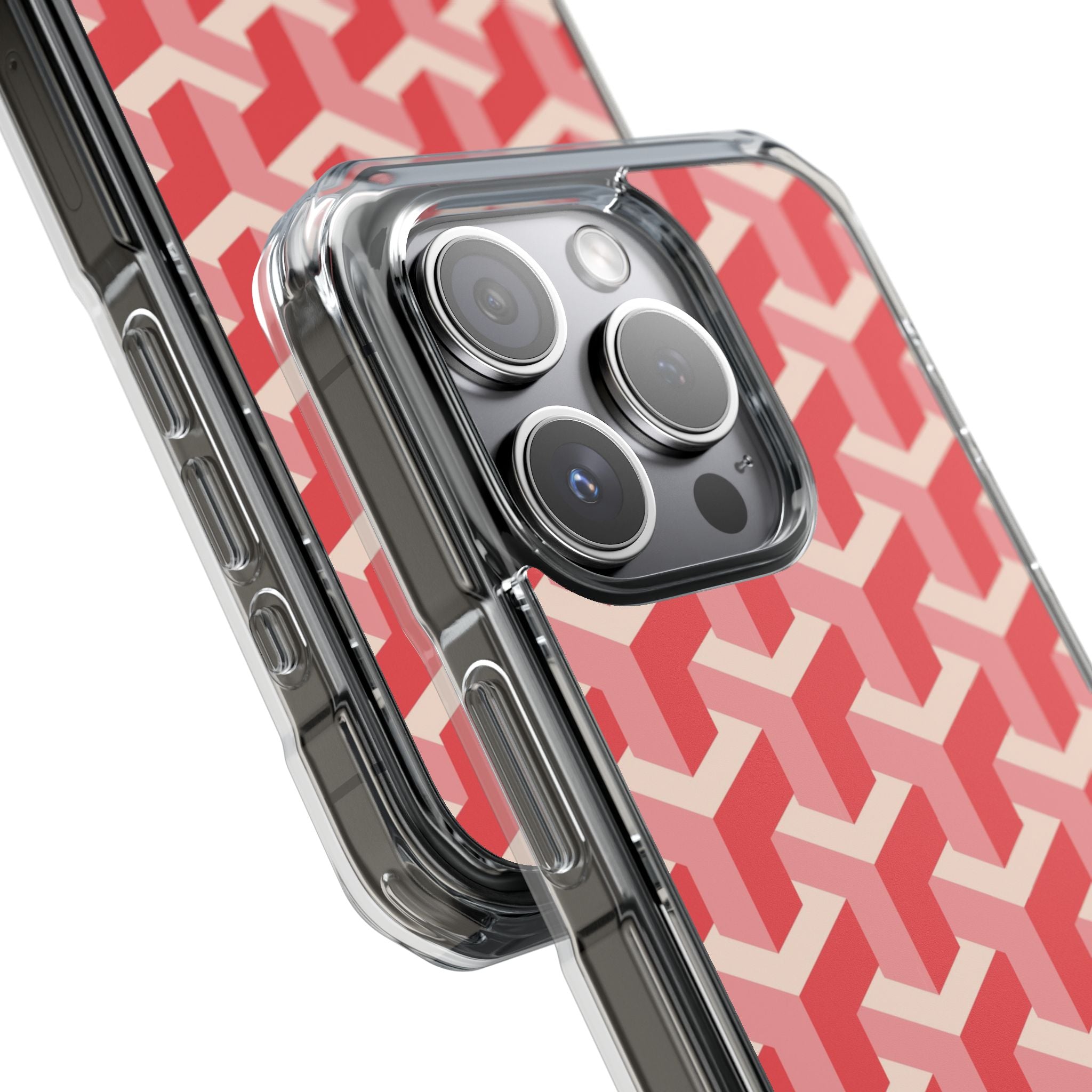 Pink Geo - Magnetic Clear Impact Case