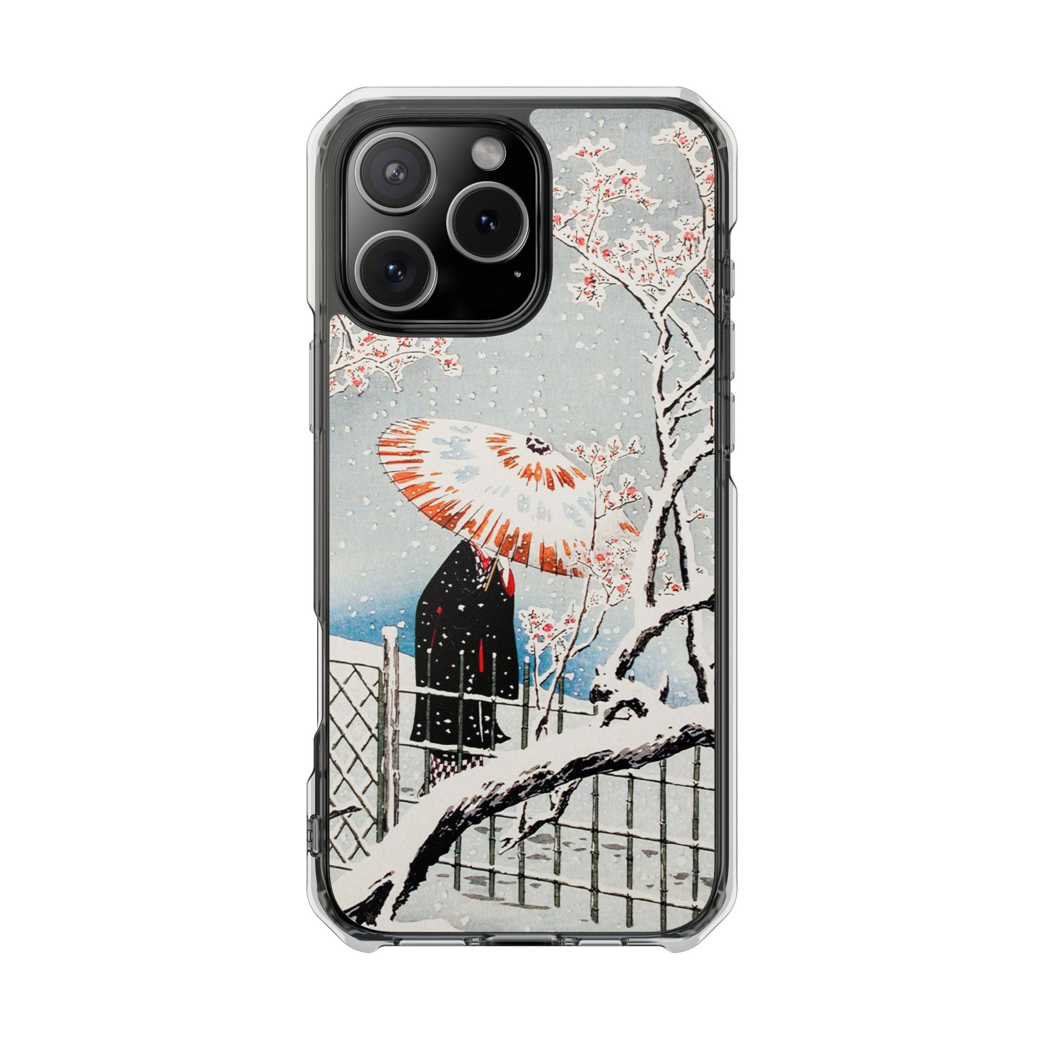 Plum Tree in Snow by Hiroaki Takahashi - Magnetic Clear Impact Case