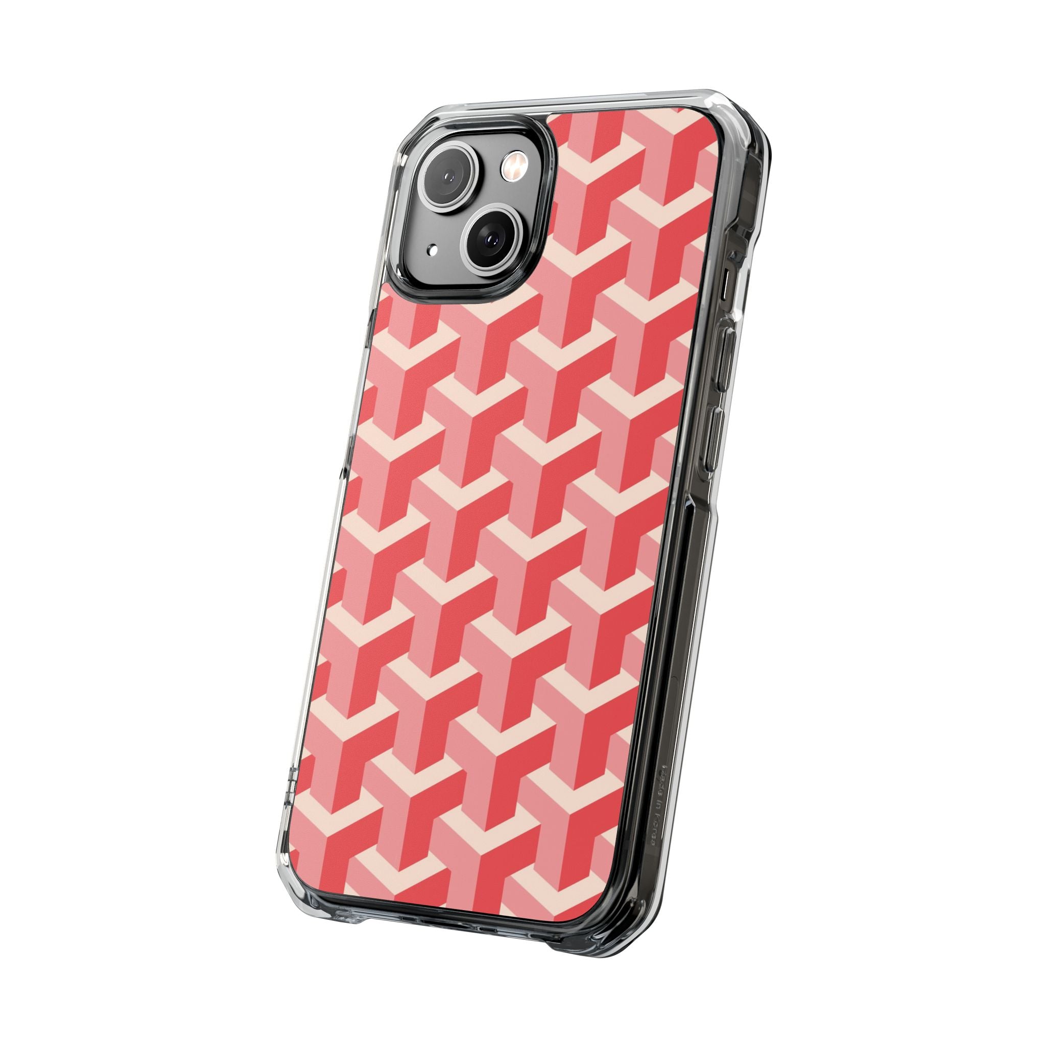 Pink Geo - Magnetic Clear Impact Case