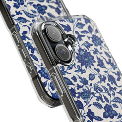 Image of Blue Flower - Magnetic Clear Impact Case