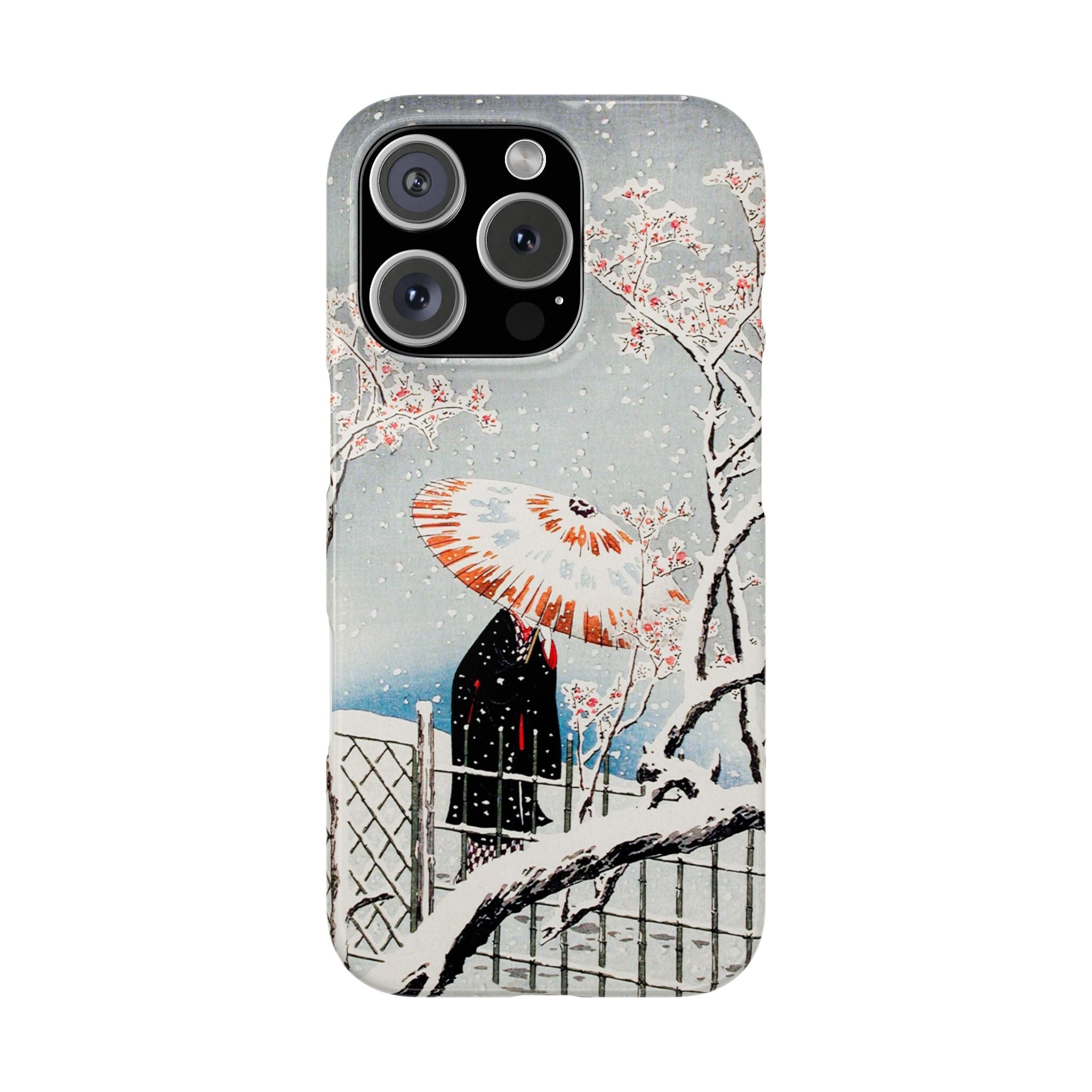 Plum Tree in Snow by Hiroaki Takahashi - Snap Case