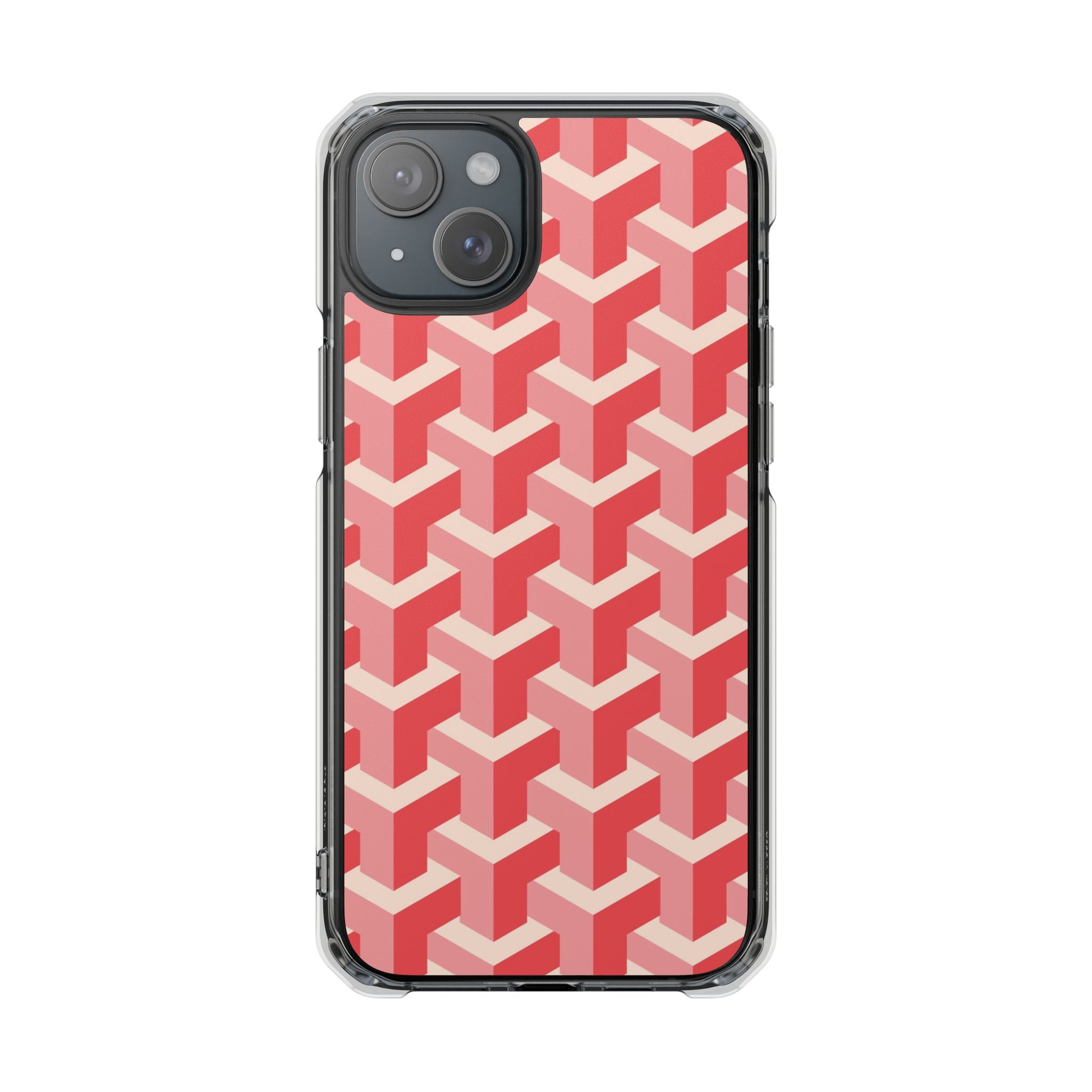 Pink Geo - Magnetic Clear Impact Case