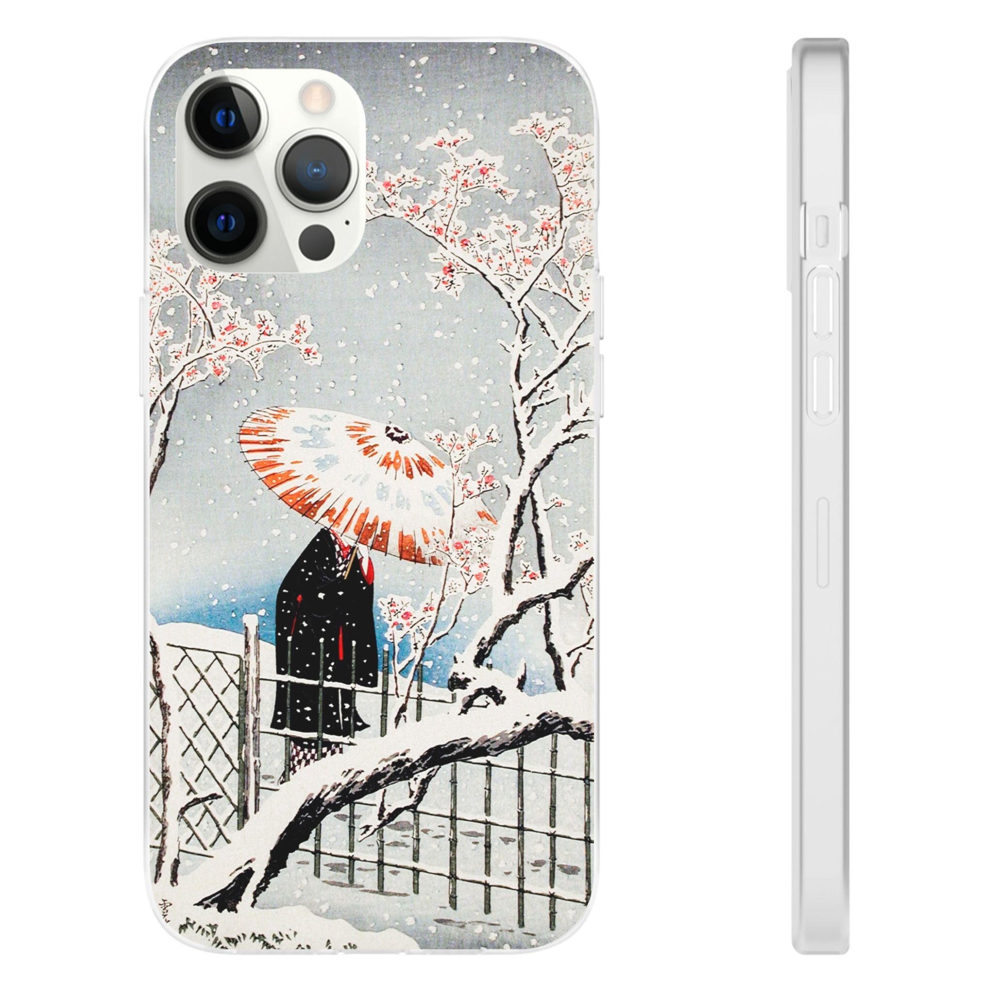 Plum Tree in Snow by Hiroaki Takahashi - Flexi Case