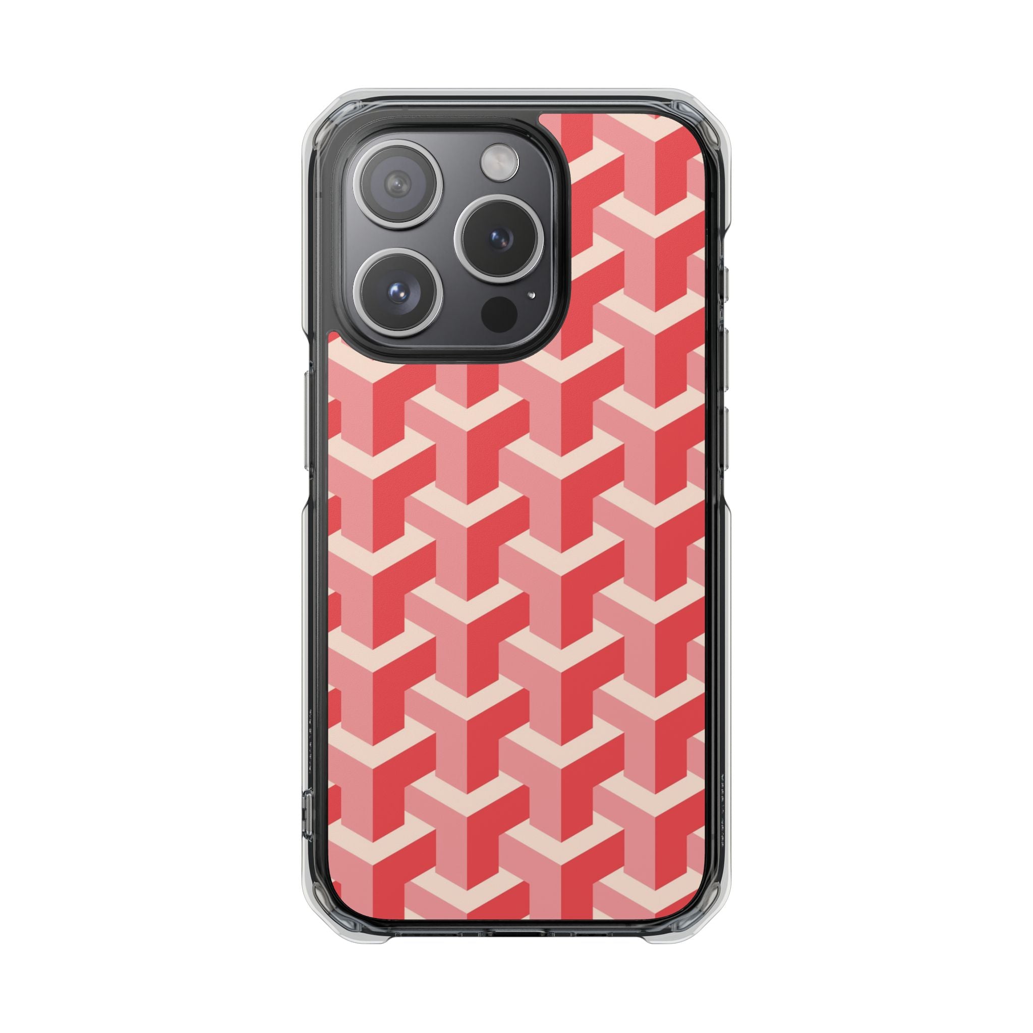 Pink Geo - Magnetic Clear Impact Case