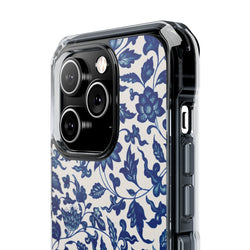 Image of Blue Flower - Magnetic Clear Impact Case