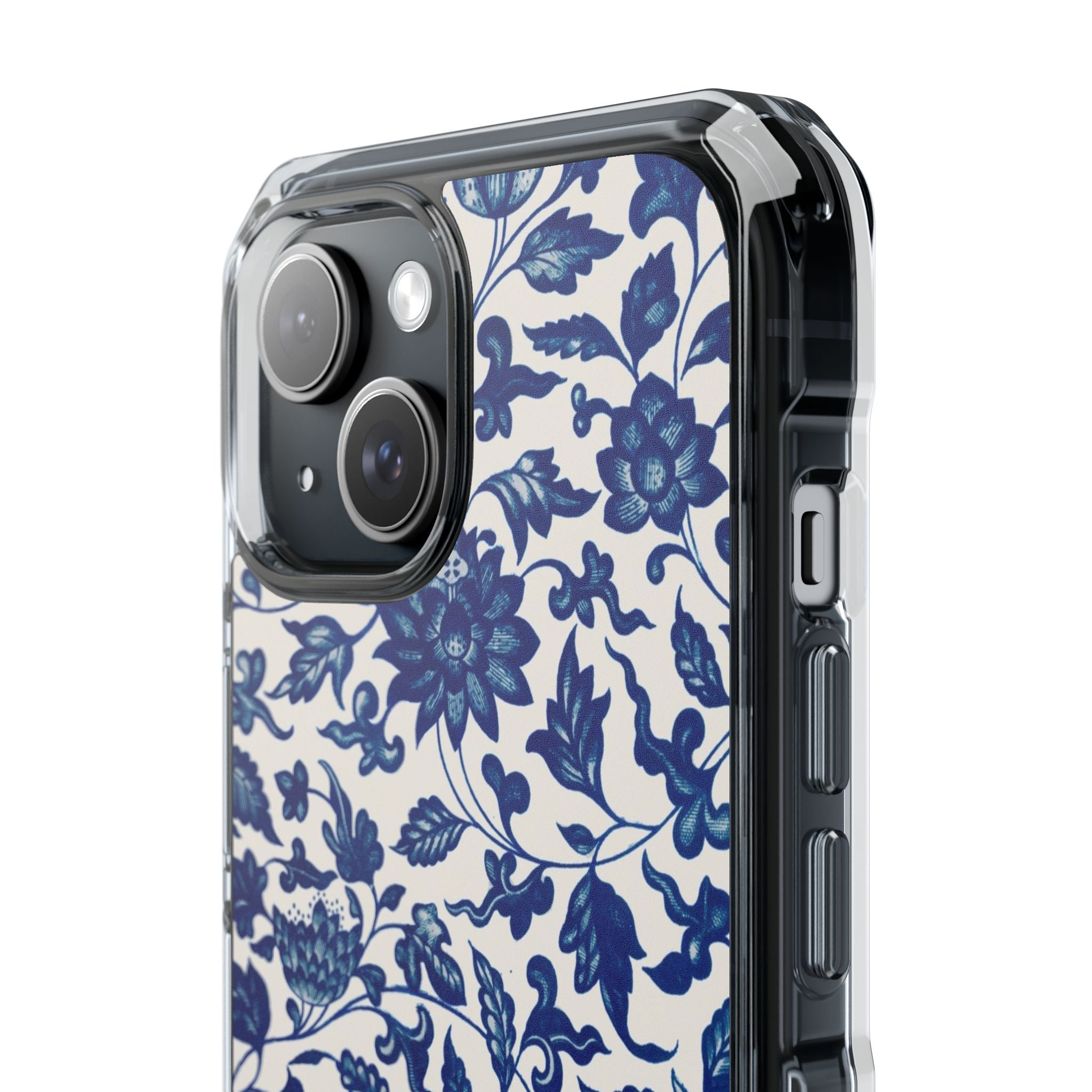 Blue Flower - Magnetic Clear Impact Case