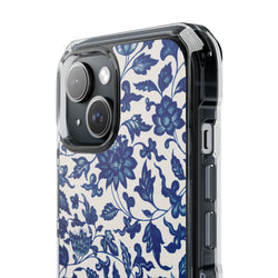 Image of Blue Flower - Magnetic Clear Impact Case